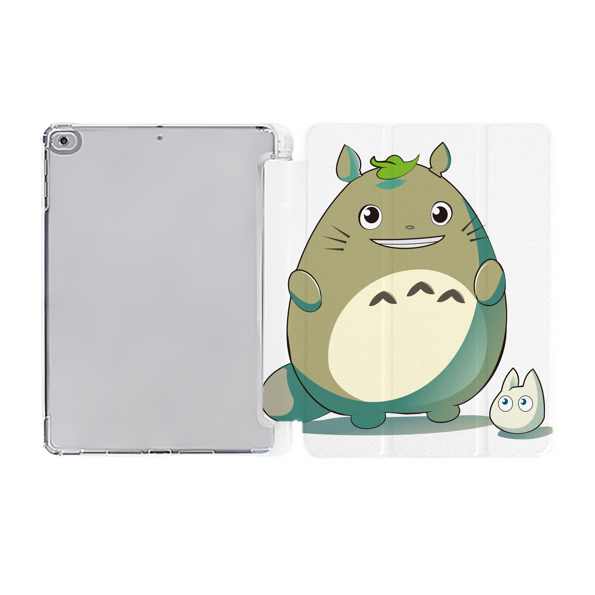 （画像用） となりのトトロ 草壁メイ 草壁サツキ My Neighbor Totoro Satsuki Kusakabe Mei Kusakabe IPad ケース ペン収納付き 三つ折りスタンド PUレザー×シリコン 対応機種9.5/10.5/10.9インチ